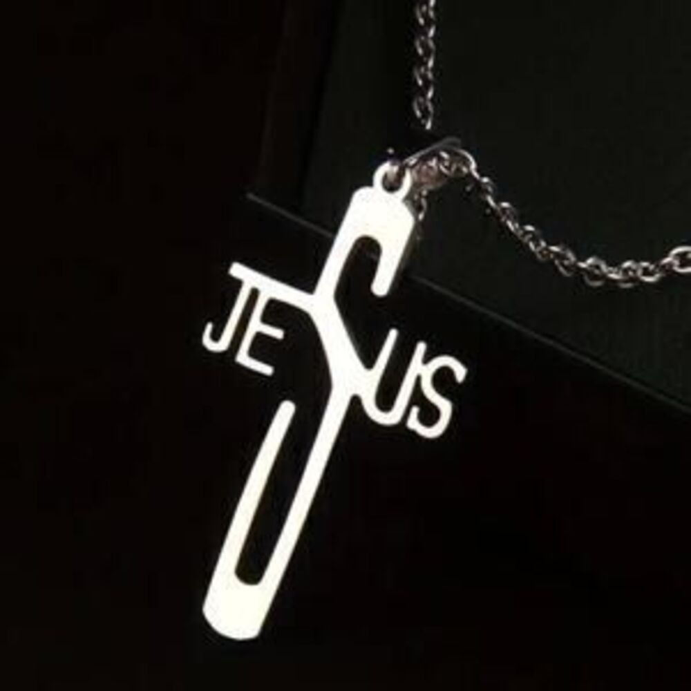 Jesus Pendant Necklace Unique Christian Bible Faith Jewelry Stainless Steel NEW!
